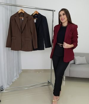 Blazer de Alfaiataria Feminino Importado Forrado