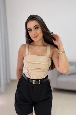 Body Suplex Bege com Bojo