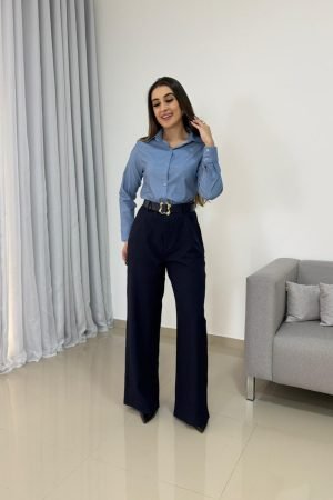 Calça de Alfaiataria Feminina com Cinto (12)