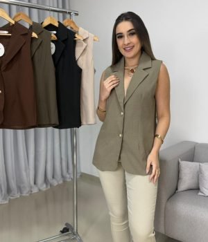 Colete Max Alfaiataria Feminino Importado – Elegância e Poder (7)