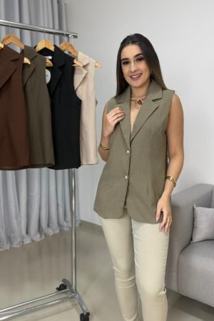 Colete Max Alfaiataria Feminino Importado – Elegância e Poder (7)