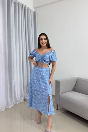 Conjunto Estampa Liberty Azul