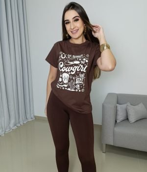 T-shirt Cowgirl Feminina Estampa Western