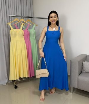 Vestido Athena em Viscolinho Pré-Lavado