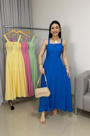 Vestido Athena em Viscolinho Pré-Lavado