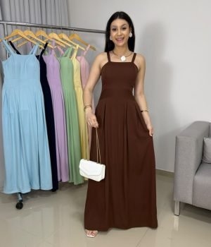 Vestido Longo Clássico em Viscolinho